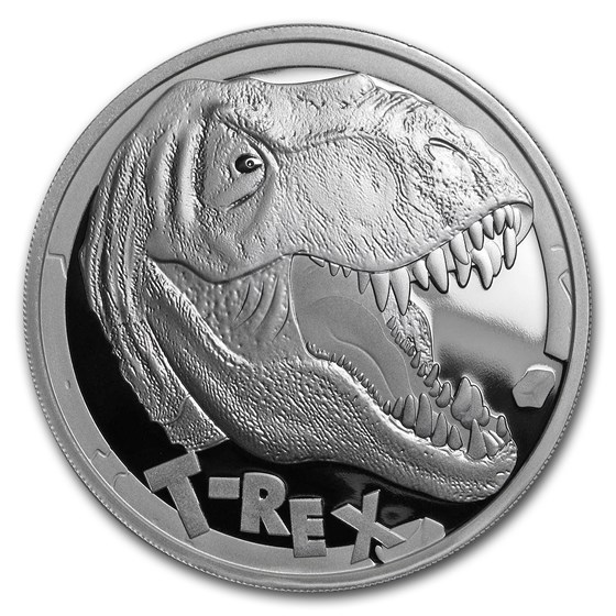 2017 Tuvalu 5 oz Silver $5 Tyrannosaurus Rex Proof 2017 Tuvalu 5 oz Silver $5 Tyrannosaurus Rex Proof